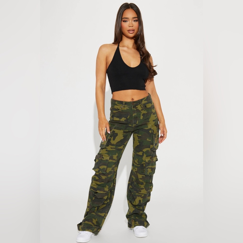 Fashion Nova No Regrets Camo Cargo Pants